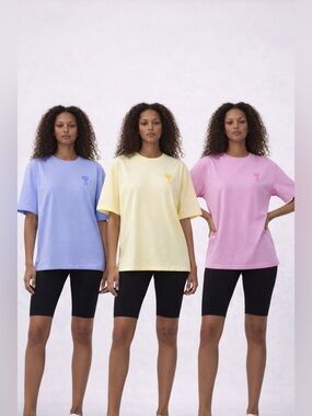 AMI Paris 3-Pack T-Shirts XXL Unisex – Ami de Coeur Embroidered